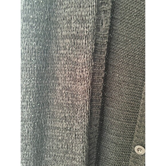 BCBGMaxazria Cardigan Womens Small Black Button Front Sleeveless Knit Sweater - Picture 5 of 6